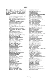 Union, And* Whose Right Fo Vote Oh the Election of Temporal Peers Of