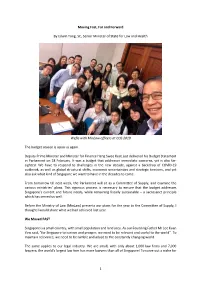 1 Moving Fast, Far and Forward by Edwin Tong, SC, Senior Minister Of