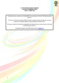 30Th UPR WORKING GROUP SESSIONS SOGIESC RECOMMENDATIONS (7 MAY – 18 MAY 2018)