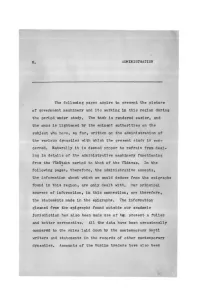 6, Admihistaation the Following Pages Aspire to Present the Picture