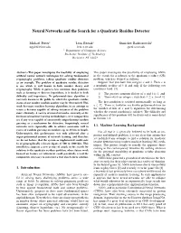 Neural Networks and the Search for a Quadratic Residue Detector