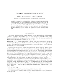NUCLEAR and GP-NUCLEAR GROUPS 1. Introduction the Theory