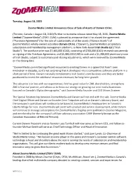 Press Release Contains "Forward-Looking Statements"