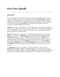 Real-Time Signalr