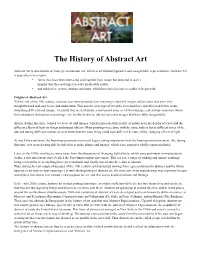 The History of Abstract Art