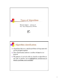 Types of Algorithms