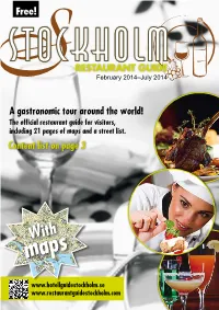 A Gastronomic Tour Around the World! Content List on Page 3