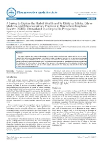 Medicine and Ethno-Veterinary Practices in Nanda Devi B