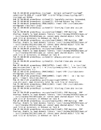 OMV Crash 25Feb2020 Syslog