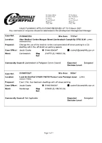 Page 1 of 7 VALID PLANNING APPLICATIONS RECEIVED up TO