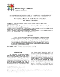 Palaeontologia Electronica RUDIST TAXONOMY USING X-RAY