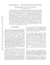 The Conditions for $ L= 1$ Pomeranchuk Instability in a Fermi