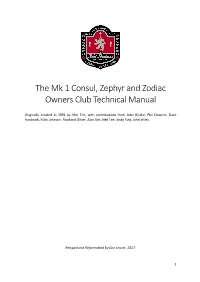 The Mk 1 Consul, Zephyr and Zodiac Owners Club Technical Manual
