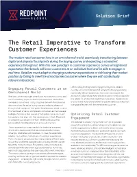 The Retail Imperative to Transform Customer Experiences