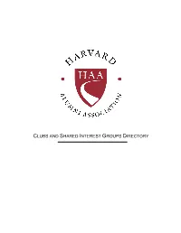 Clubs and Shared Interest Groups Directory