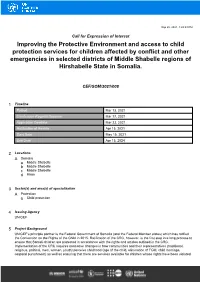 Improving the Protective Environment and Access to Child
