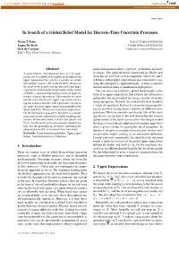 In Search of a Global Belief Model for Discrete-Time Uncertain Processes