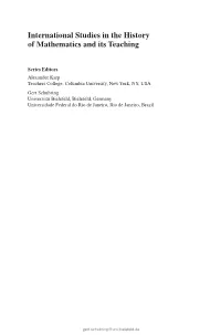 International Studies in the History of Mathematics and Its Teaching