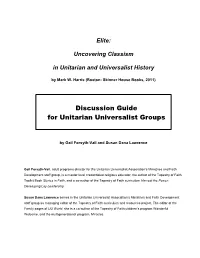 Elite: Uncovering Classism in Unitarian Universalist History (Skinner House Books, 2011), by the Reverend Mark W