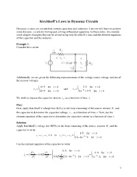 Kirchhoff's Laws in Dynamic Circuits