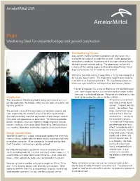 Plate Weathering Steels for Unpainted Bridges And