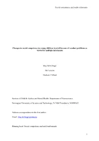 Social Competence and Multi-Informants Changes in Social
