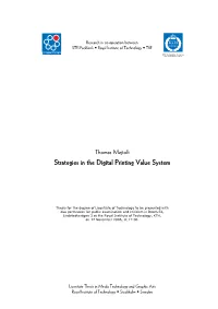 Strategies in the Digital Printing Value System