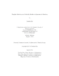 Toeplitz Matrices Are Unitarily Similar to Symmetric Matrices by Jianzhen
