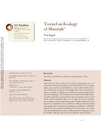 Toward an Ecology of Materials∗