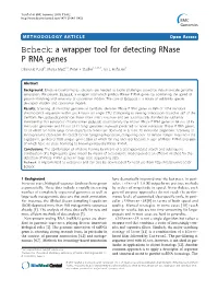 A Wrapper Tool for Detecting Rnase P RNA Genes Dilmurat Yusuf1, Manja Marz2,3, Peter F Stadler1,3,4,5,6, Ivo L Hofacker1*