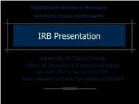 IRB Presentation