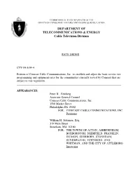 Open PDF File, 144.37 KB, for Comcast Cable