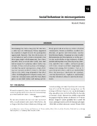 Social Behaviour in Microorganisms 13