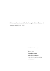 The Case of Akkuyu Nuclear Power Plant
