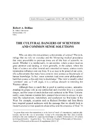 The Cultural Dangers of Scientism and Common Sense Solutions