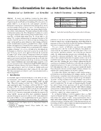 Bias Reformulation for One-Shot Function Induction