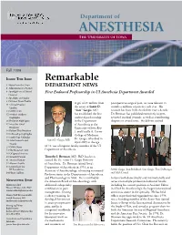 Department of Anesthesia the University of Iowa