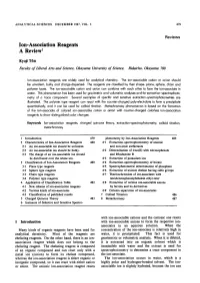 Ion-Association a Review' Reagents