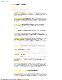 MTA Report May 2003
