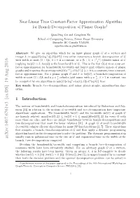 Near-Linear Time Constant-Factor Approximation Algorithm for Branch-Decomposition of Planar Graphs