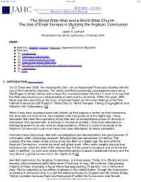 The World Wide Web and a World Wide Church: the Use of Email Surveys in Studying the Anglican Communion by Jason S
