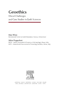 Geoethics Ethical Challenges and Case Studies in Earth Sciences