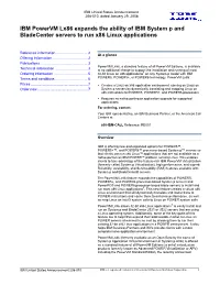 IBM Powervm Lx86 Expands the Ability of IBM System P and Bladecenter Servers to Run X86 Linux Applications