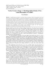 “In the Creator's Image: a Metabiographical Study of Two