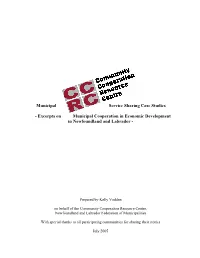 Municipal Service Sharing Case Studies on Ec Dev 2006