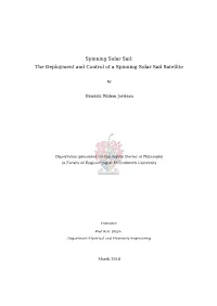 The Deployment and Control of a Spinning Solar Sail Cubesat
