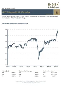XINT N Japan 225 P JPY Index