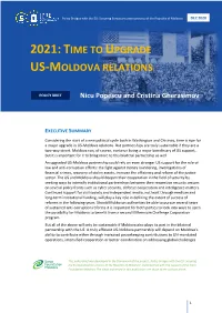 2021:Time to Upgrade Us-Moldova Relations