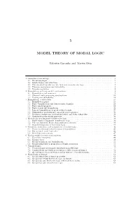 5 Model Theory of Modal Logic