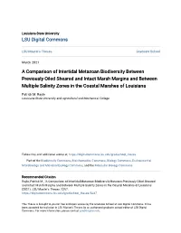A Comparison of Intertidal Metazoan Biodiversity Between Previously